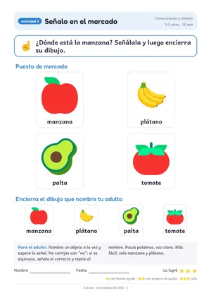 Hoja de ejemplo de Autismo