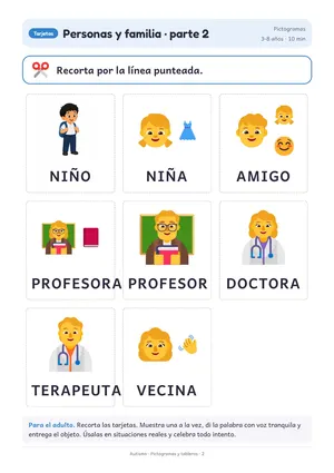 Hoja de ejemplo de Autismo