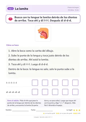 Hoja de ejemplo de Lenguaje